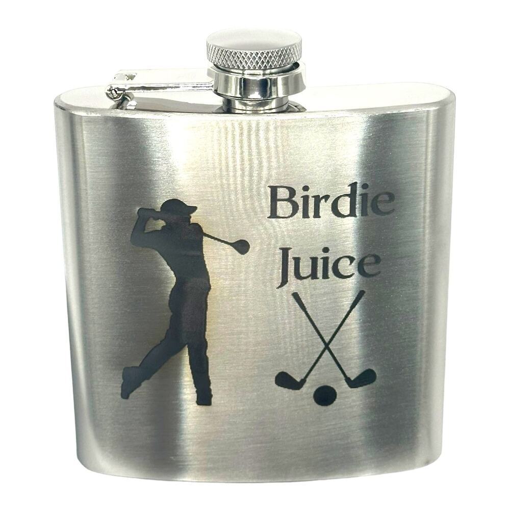 Custom Engraved Flask - Golf.  Swing Wear Search Repeat​